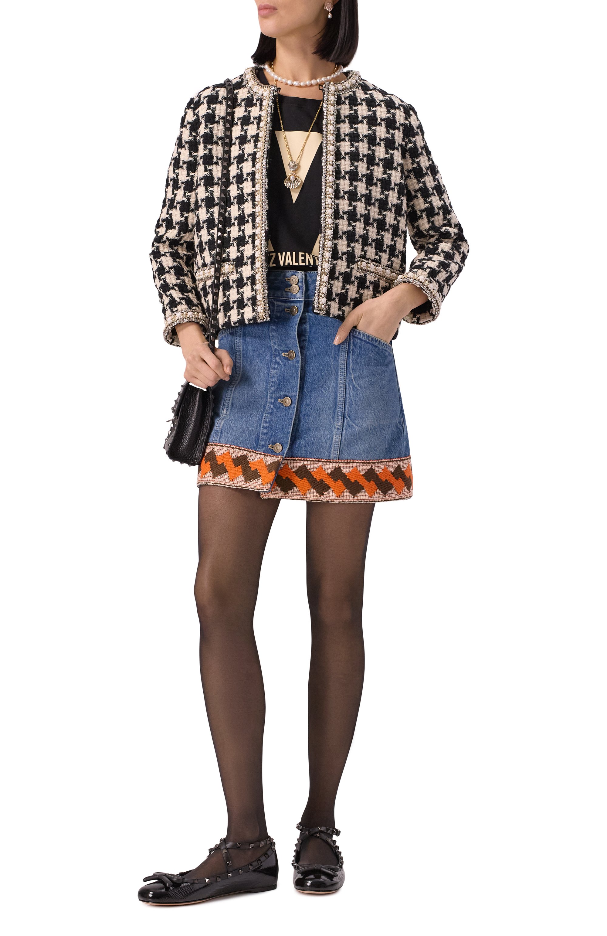 Джинсовая юбка VALENTINO, арт. 6B3DD19Z94U, фото 2