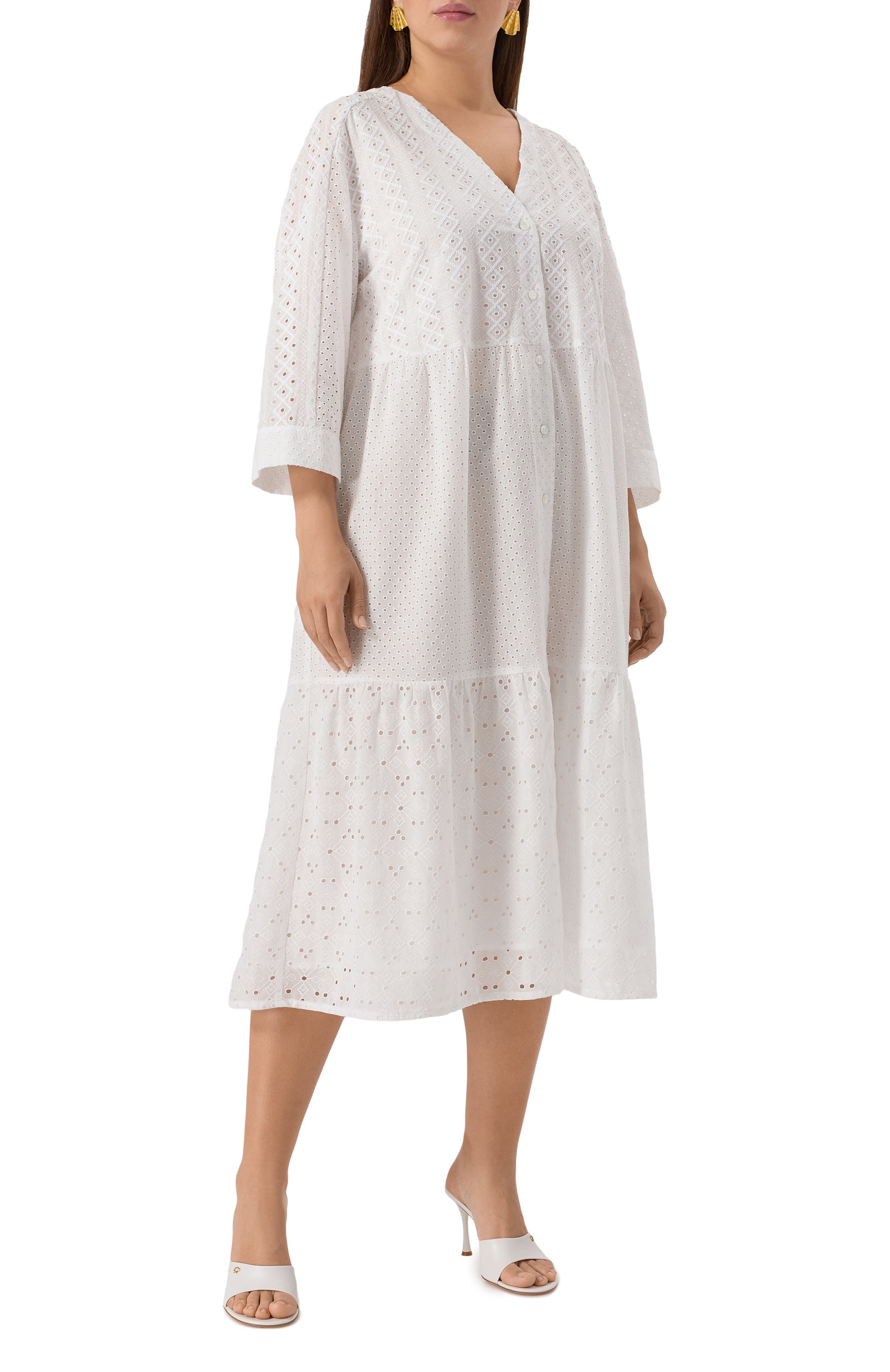 Хлопковое платье MARINA RINALDI VOYAGE, арт. TATIANA, фото 3