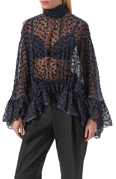 Шелковая блузка SAINT LAURENT, арт. 840792/Y631T, фото 3