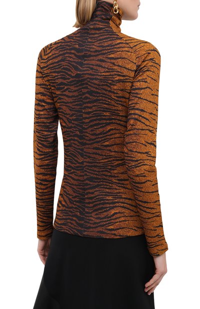 Водолазка из вискозы KENZO коричневого цвета по цене 29950 руб., арт. FA62T08524SV, фото 4 Водолазка из вискозы KENZO, арт. FA62T08524SV, фото 4