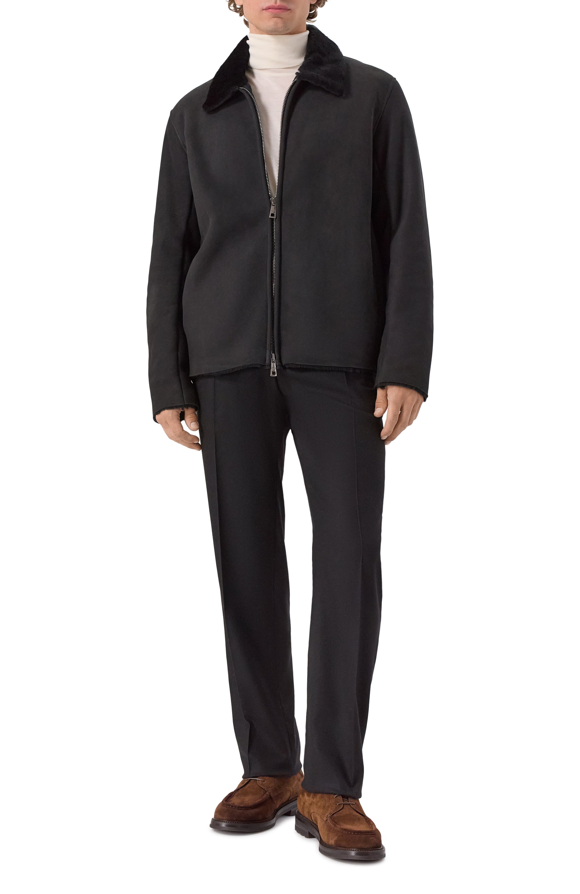 Дубленка GIORGIO BRATO черного цвета по цене 286500 руб., арт. GU26F26000SHTM, фото 2 Дубленка GIORGIO BRATO, арт. GU26F26000SHTM, фото 2