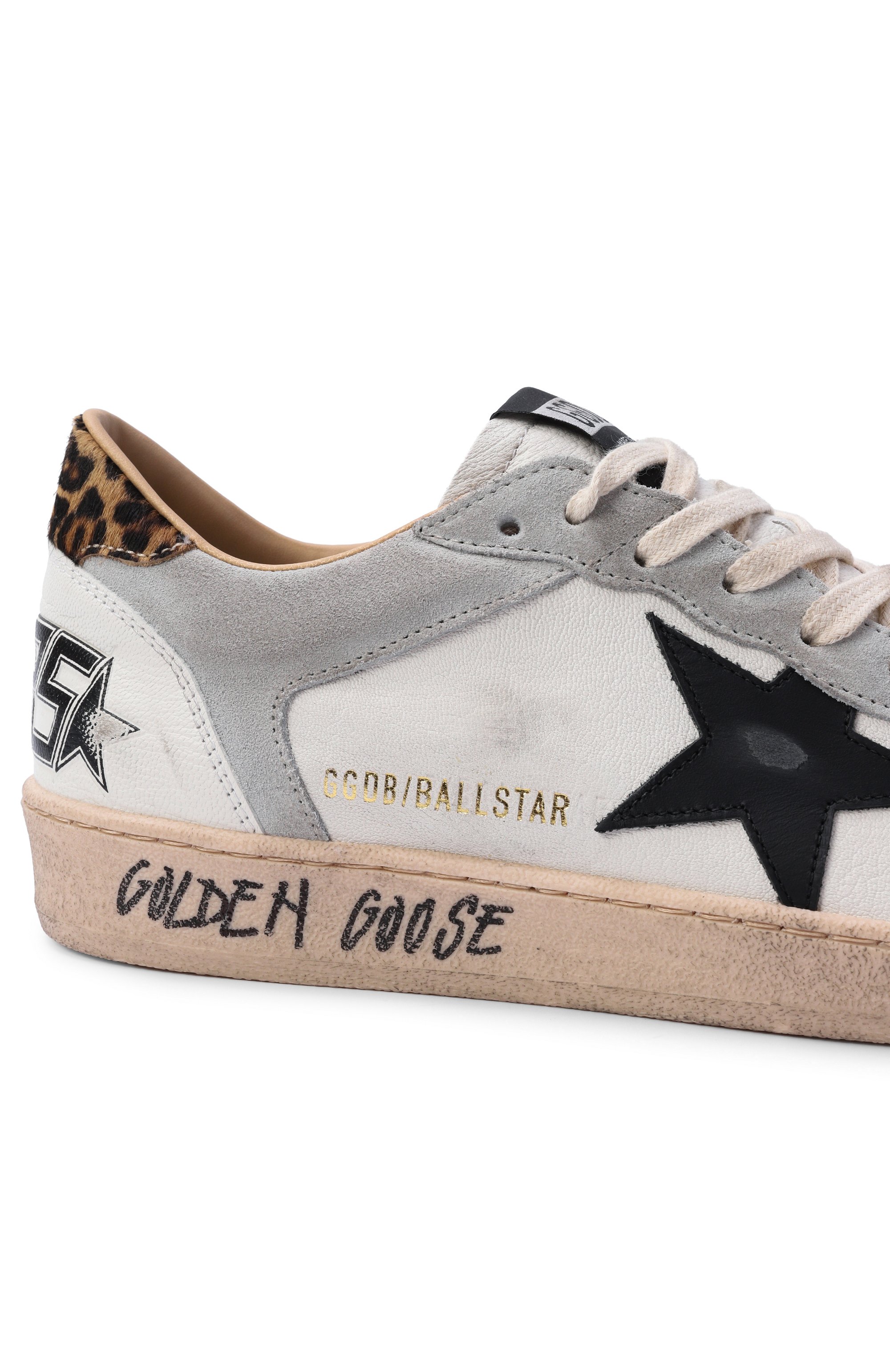 Кожаные кеды ballstar GOLDEN GOOSE DELUXE BRAND кремового цвета по цене 72650 руб., арт. GMF00327.F008740, фото 7 Кожаные кеды ballstar GOLDEN GOOSE DELUXE BRAND, арт. GMF00327.F008740, фото 7