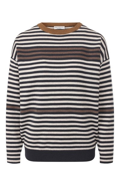 Пуловер в полоску BRUNELLO CUCINELLI, арт. M16178100P, фото 1
