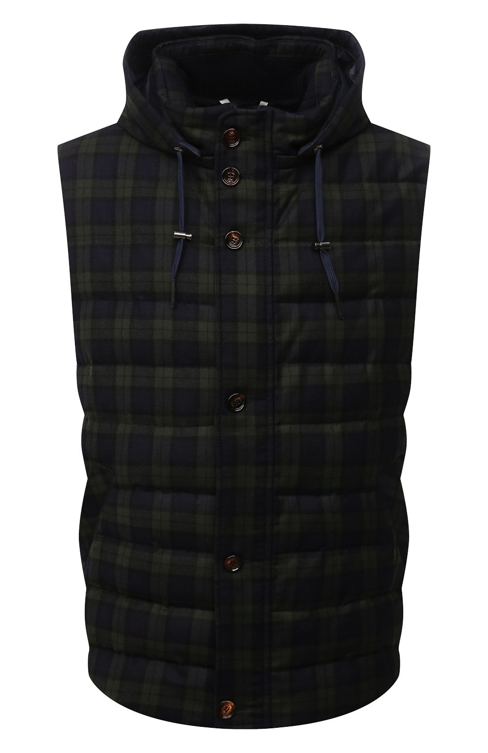 Пуховый жилет KIRED темно-зеленого цвета по цене 208500 руб., арт. WKISHBW7406502000/62-74, фото 1 Пуховый жилет KIRED, арт. WKISHBW7406502000/62-74, фото 1