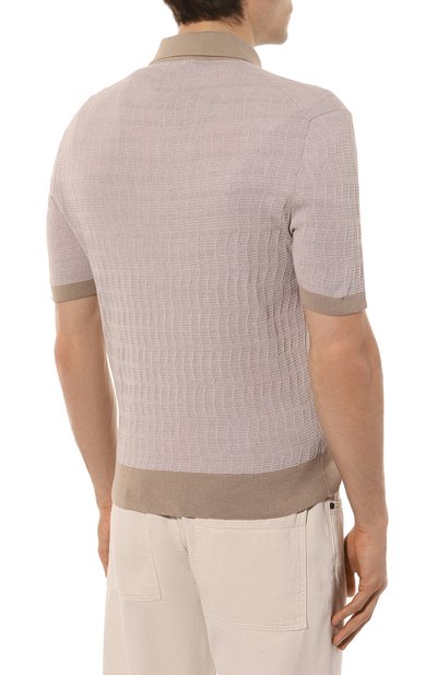 Хлопковое поло CANALI бежевого цвета по цене 49150 руб., арт. C0454/MY01896, фото 4 Хлопковое поло CANALI, арт. C0454/MY01896, фото 4