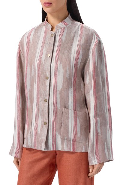 Куртка изо льна и вискозы GIORGIO ARMANI, арт. GW002776/TE20118, фото 3