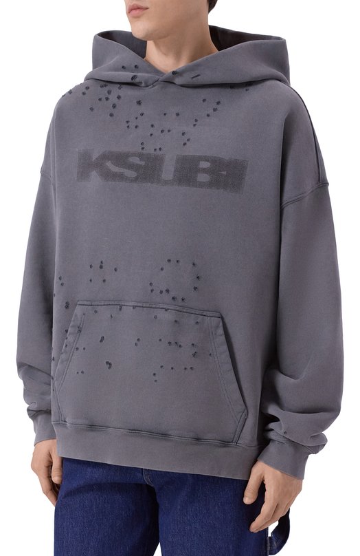 Хлопковое худи Ksubi MPF25FL005 Серый  MPF25FL005 Фото 3