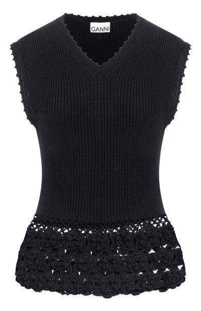 Женский хлопковый жилет GANNI, арт. A1070251
