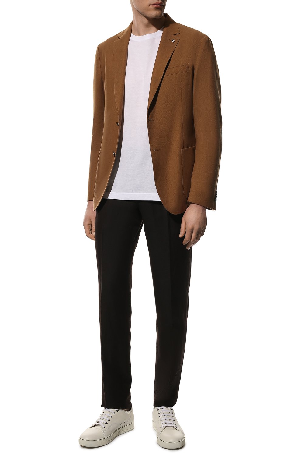 Хлопковый пиджак BOSS коричневого цвета по цене 51550 руб., арт. 50468918, фото 2 Хлопковый пиджак BOSS, арт. 50468918, фото 2