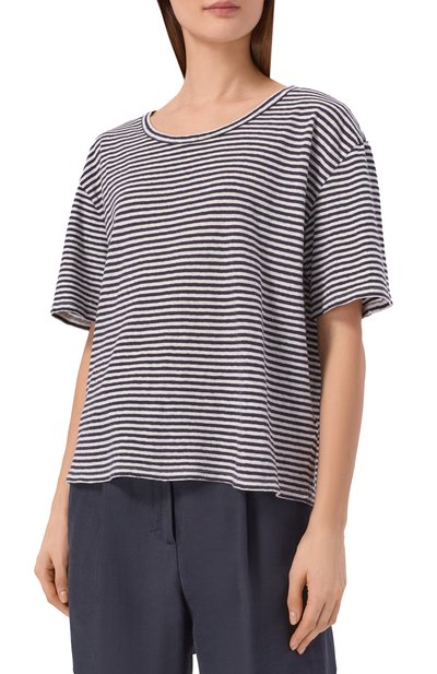 Футболка из хлопка и льна OFFICINE GENERALE, арт. S26WTEE203, фото 3