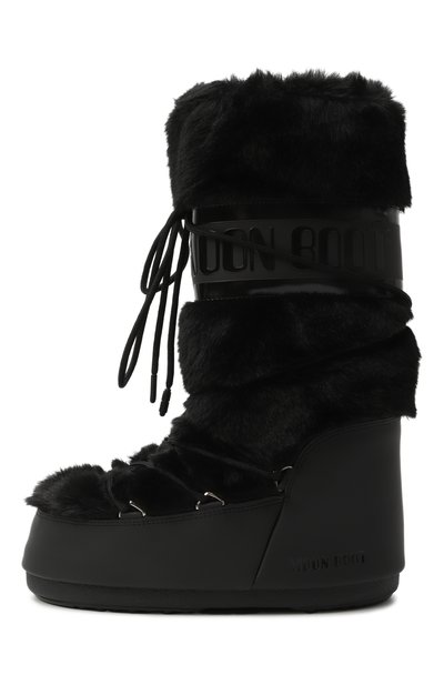 Сапоги icon из экомеха MOON BOOT черного цвета по цене 34950 руб., арт. 80D1408900, фото 4 Сапоги icon из экомеха MOON BOOT, арт. 80D1408900, фото 4