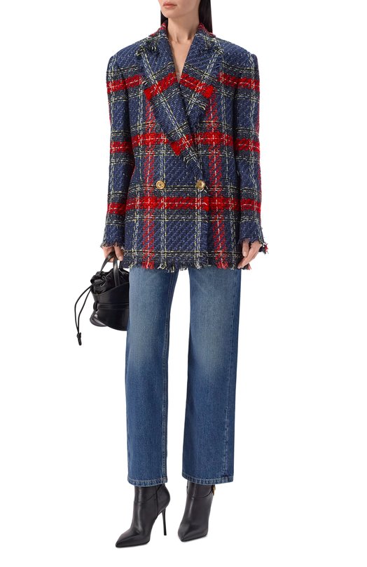 Твидовый жакет Balmain GF1SE183/XL68 Синий  GF1SE183/XL68 Фото 2