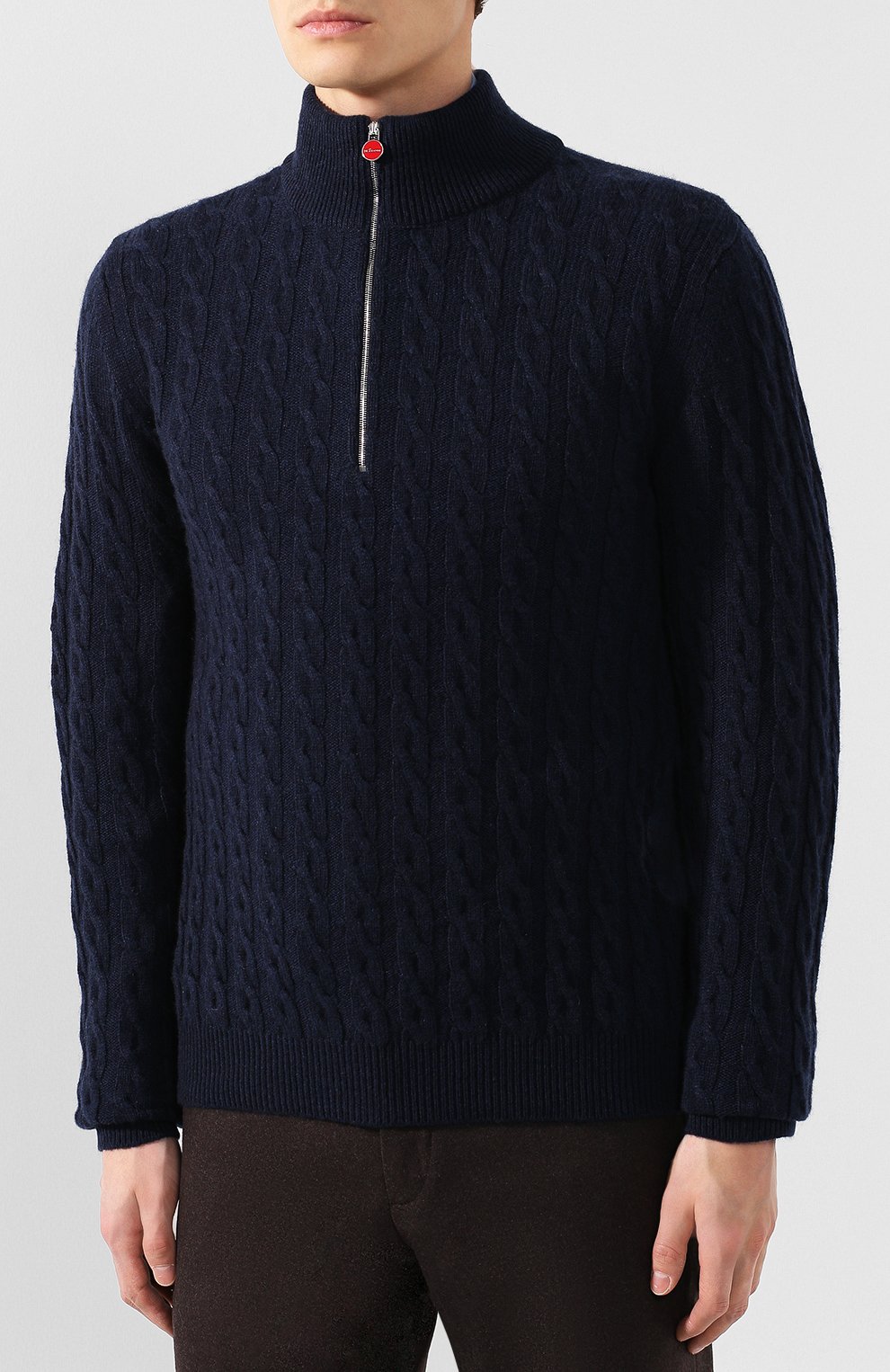Кашемировый джемпер KITON темно-синего цвета по цене 275500 руб., арт. UK10198, фото 3 Кашемировый джемпер KITON, арт. UK10198, фото 3