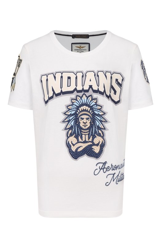 Хлопковая футболка Aeronautica Militare TS2511DJ00638 Белый TS2511DJ00638