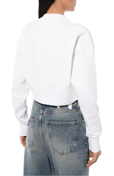 Хлопковый свитшот BALMAIN белого цвета по цене 79150 руб., арт. BF1J0040/BC46, фото 4 Хлопковый свитшот BALMAIN, арт. BF1J0040/BC46, фото 4