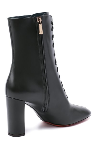 Кожаные ботильоны SANTONI темно-зеленого цвета по цене 104000 руб., арт. WTLE58964HA2NILKV80, фото 4 Кожаные ботильоны SANTONI, арт. WTLE58964HA2NILKV80, фото 4