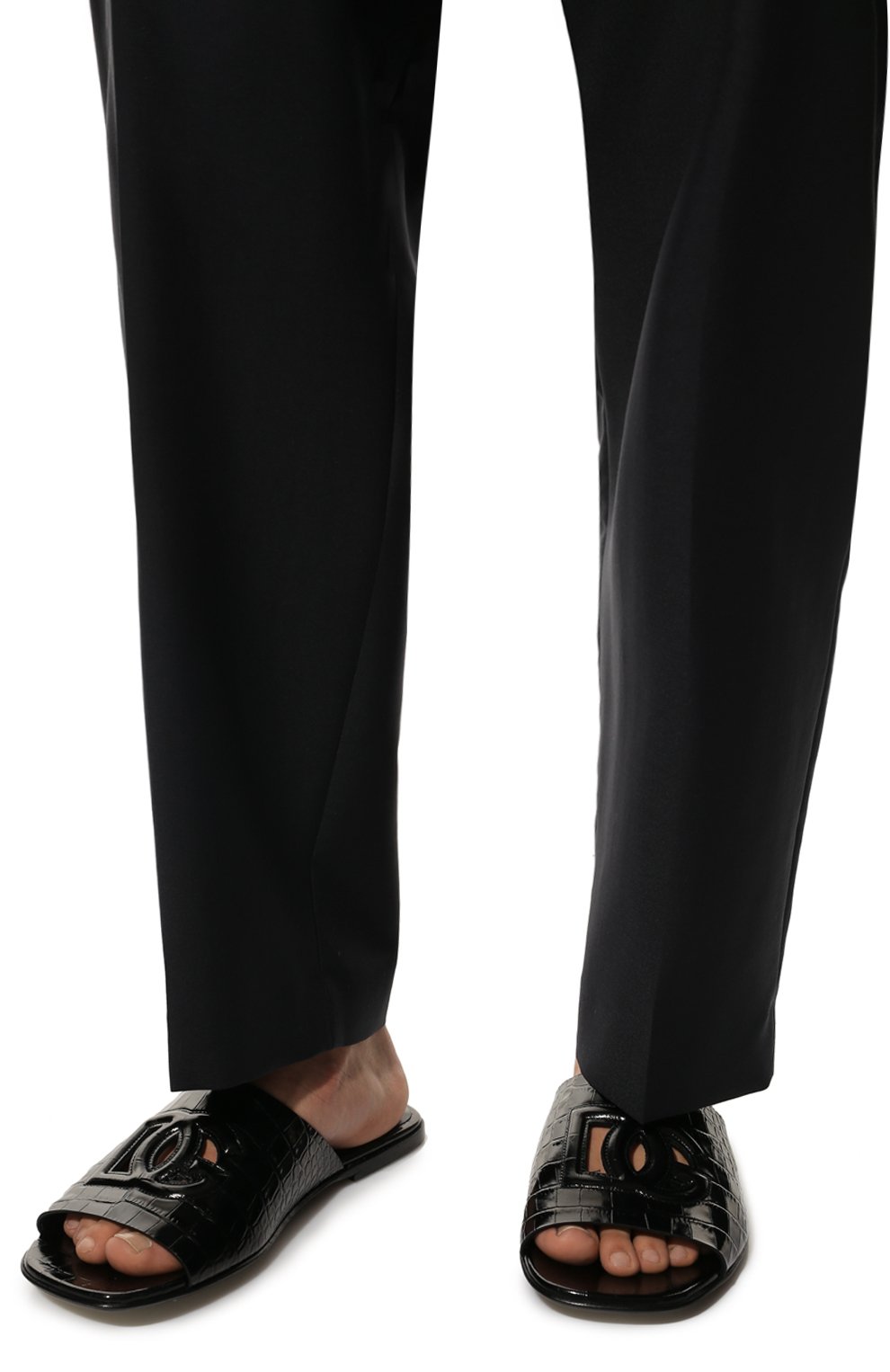 Кожаные шлепанцы DOLCE & GABBANA, арт. A80272/AC606, фото 3