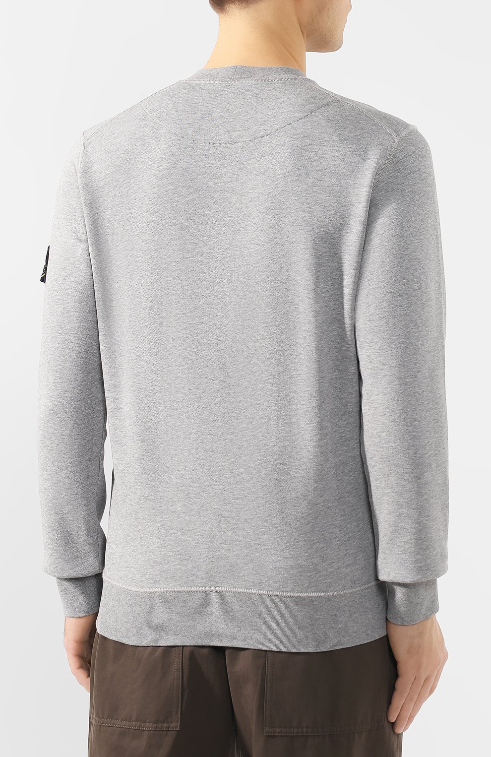 Хлопковый свитшот STONE ISLAND светло-серого цвета по цене 27700 руб., арт. 721563051, фото 4 Хлопковый свитшот STONE ISLAND, арт. 721563051, фото 4