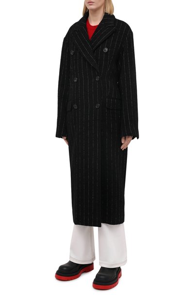 Пальто из льна и шерсти ANN DEMEULEMEESTER, арт. 2002-1114-P-185-099, фото 3