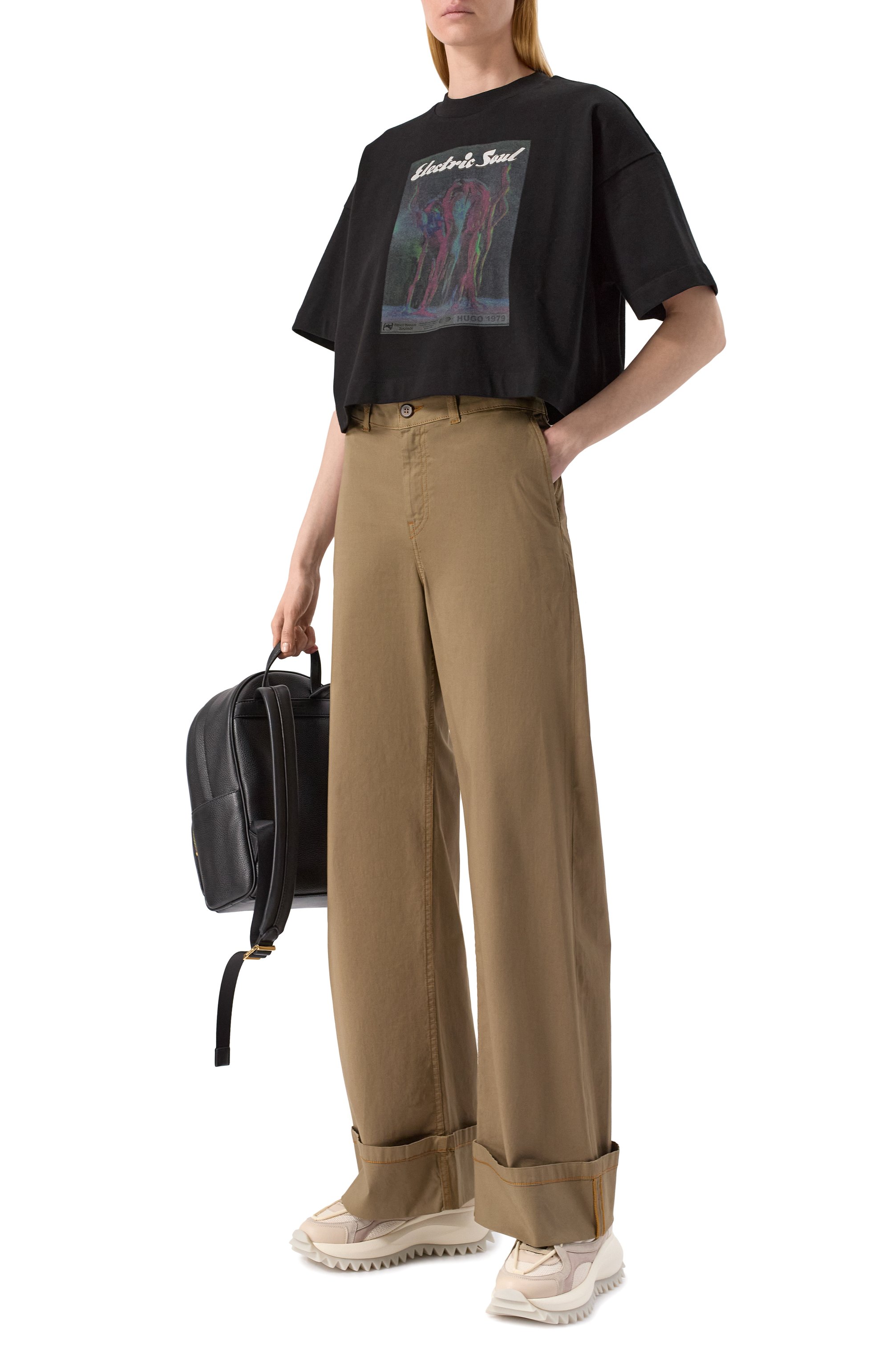 Хлопковые брюки GRAN SASSO хаки цвета по цене 34950 руб., арт. 76265/50491, фото 2 Хлопковые брюки GRAN SASSO, арт. 76265/50491, фото 2