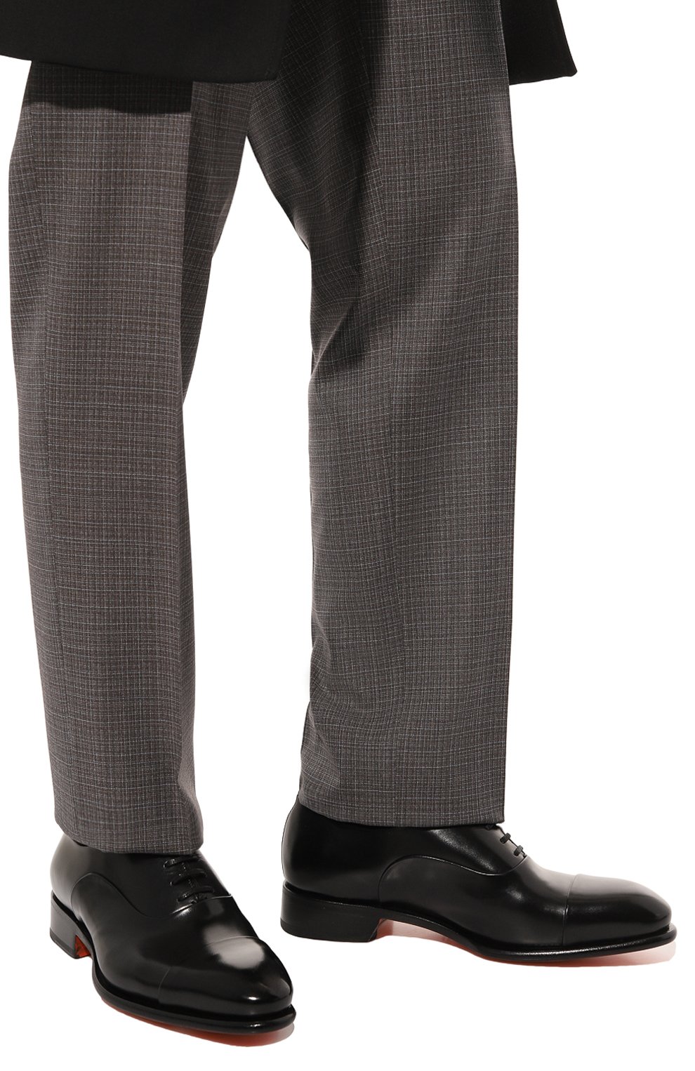 Кожаные оксфорды carter SANTONI черного цвета по цене 96350 руб., арт. MCCG12621MC1HSC1N01, фото 3 Кожаные оксфорды carter SANTONI, арт. MCCG12621MC1HSC1N01, фото 3