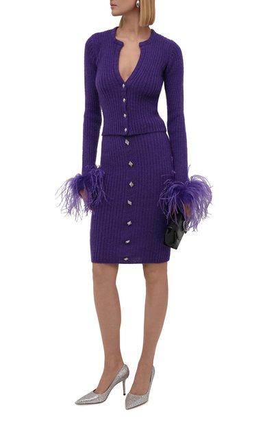 Кардиган с отделкой перьями GIUSEPPE DI MORABITO, арт. FW21116KN-156, фото 2