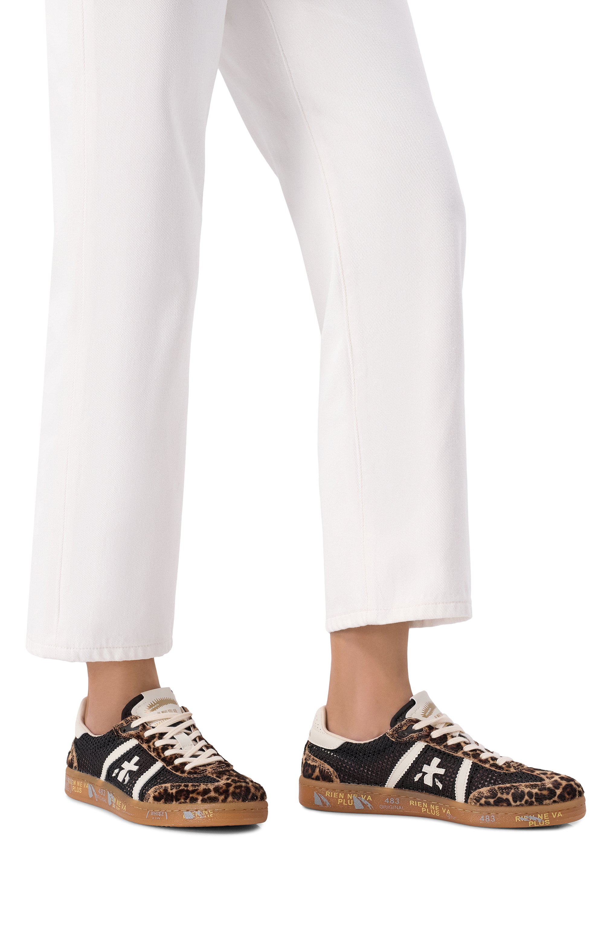 Комбинированные кеды bonnie-d PREMIATA леопардового цвета по цене 27600 руб., арт. B0NNIED/VAR 8200, фото 2 Комбинированные кеды bonnie-d PREMIATA, арт. B0NNIED/VAR 8200, фото 2