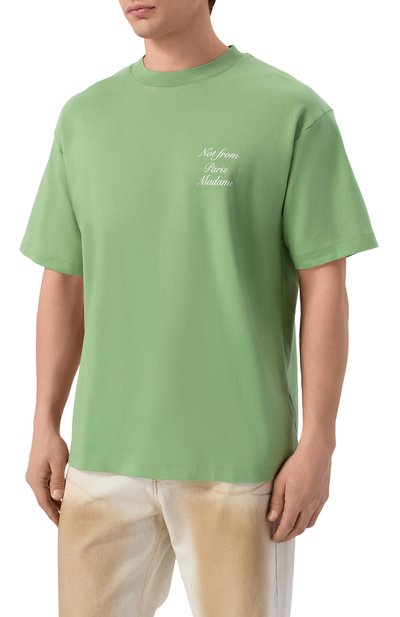 Хлопковая футболка DROLE DE MONSIEUR, арт. K-TS209-C0002-LGN, фото 3