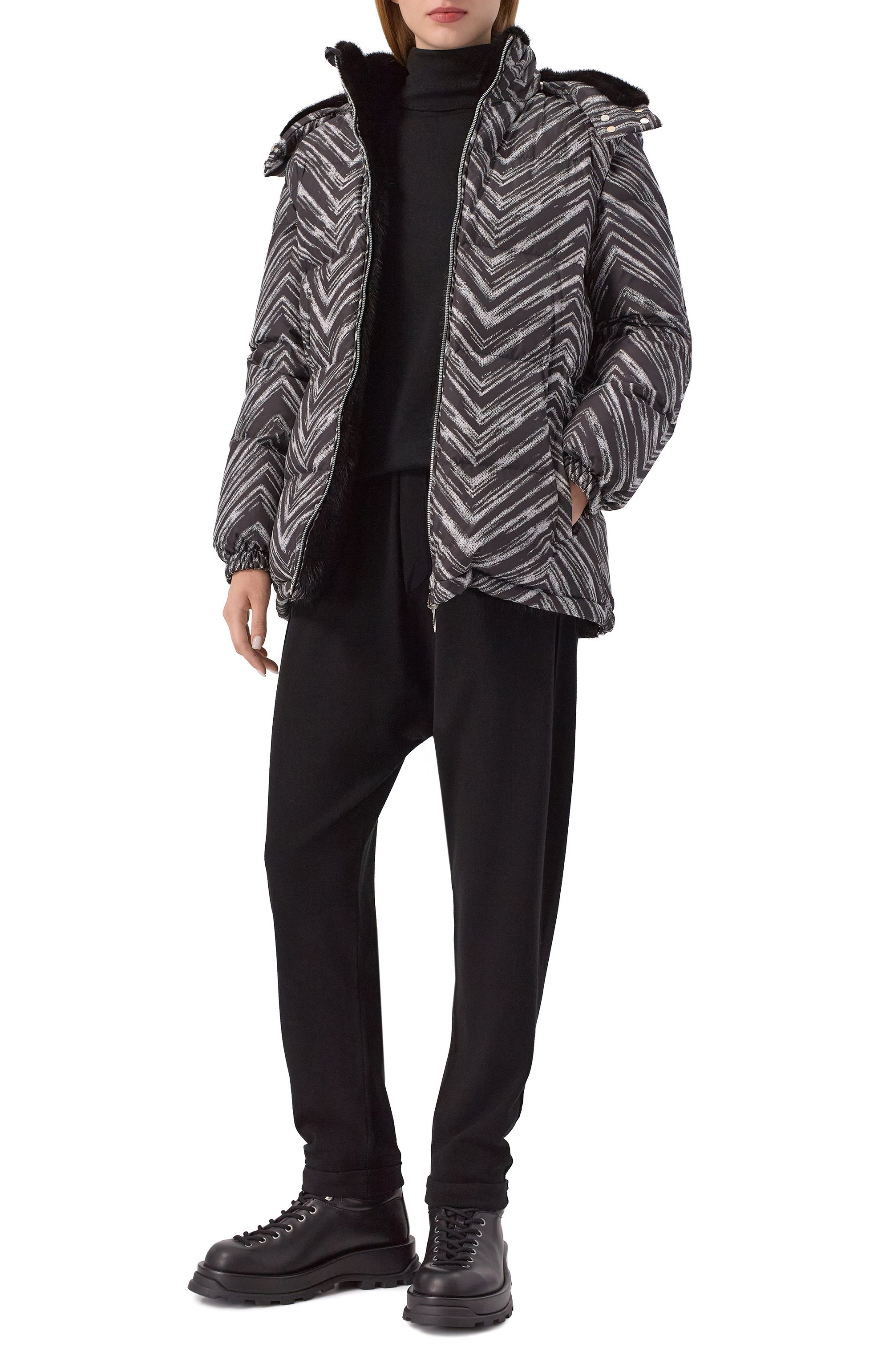 Двусторонний пуховик с подкладкой из норки KITON, арт. D58681K0560E01, фото 2