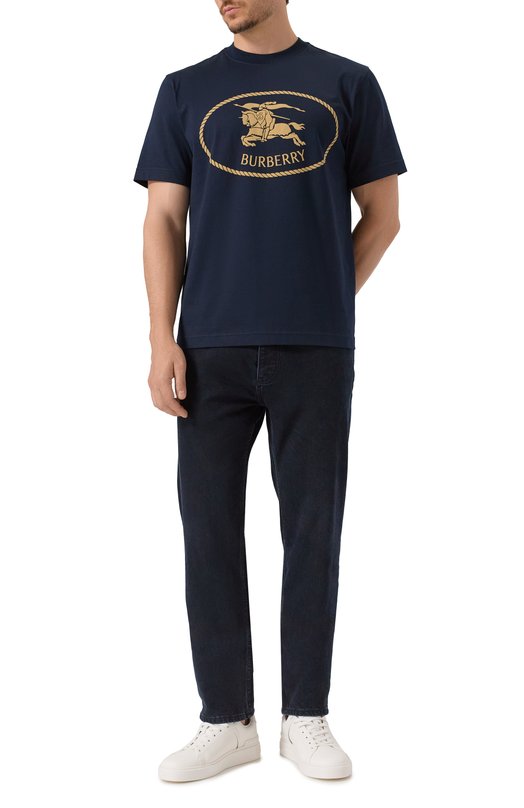 Хлопковая футболка Burberry 8110114 Синий  8110114 Фото 2