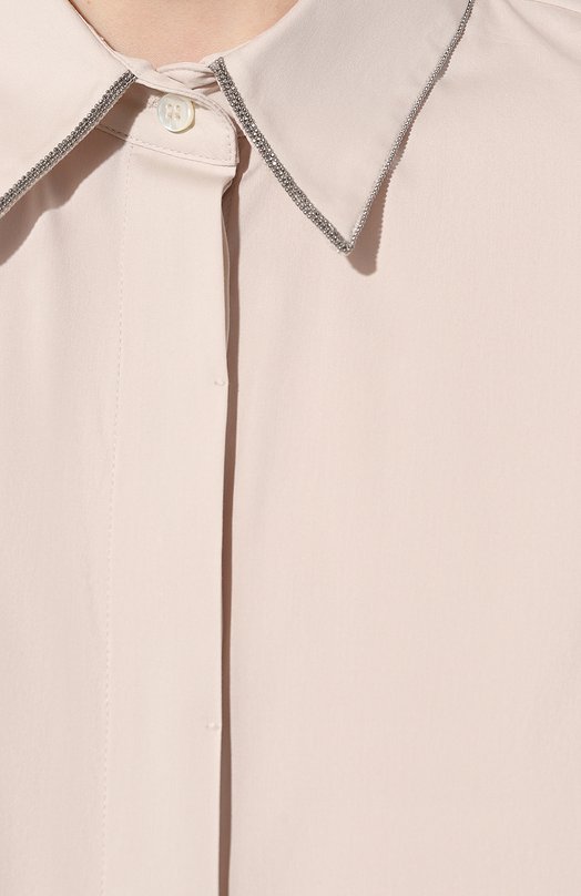 Хлопковая рубашка Brunello Cucinelli M0091MA616 Кремовый  M0091MA616 Фото 5