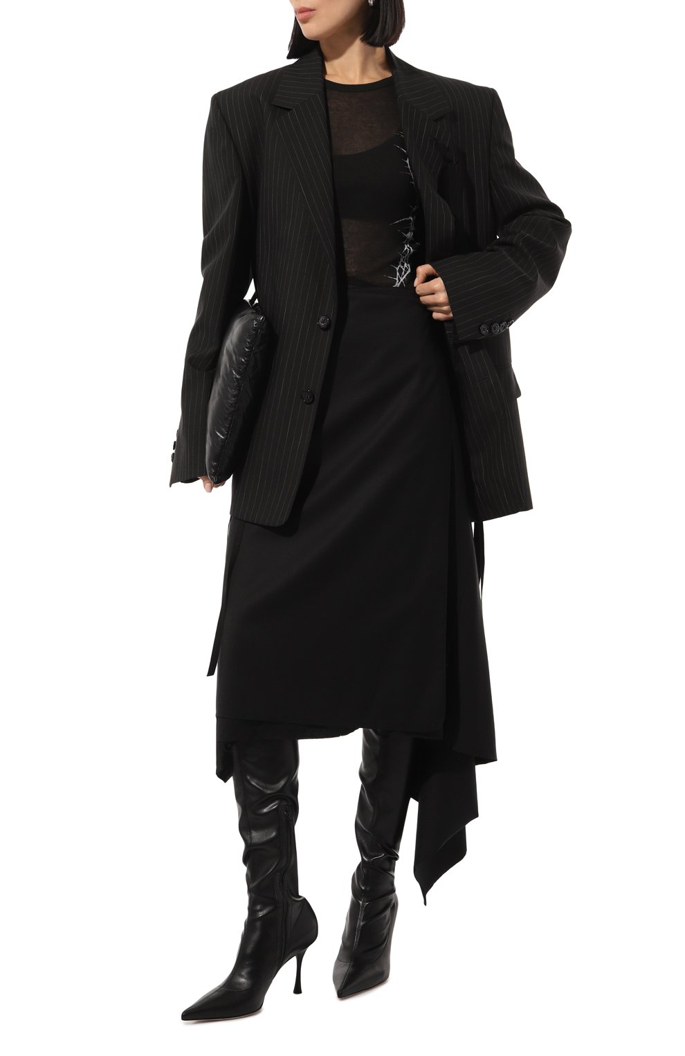 Хлопковый лонгслив ANN DEMEULEMEESTER, арт. 2402-W-JTS12-35-FA434-099, фото 2