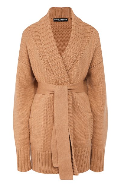 Кашемировый кардиган DOLCE & GABBANA бежевого цвета по цене 267500 руб., арт. FX502T/JAWPV, фото 1 Кашемировый кардиган DOLCE & GABBANA, арт. FX502T/JAWPV, фото 1