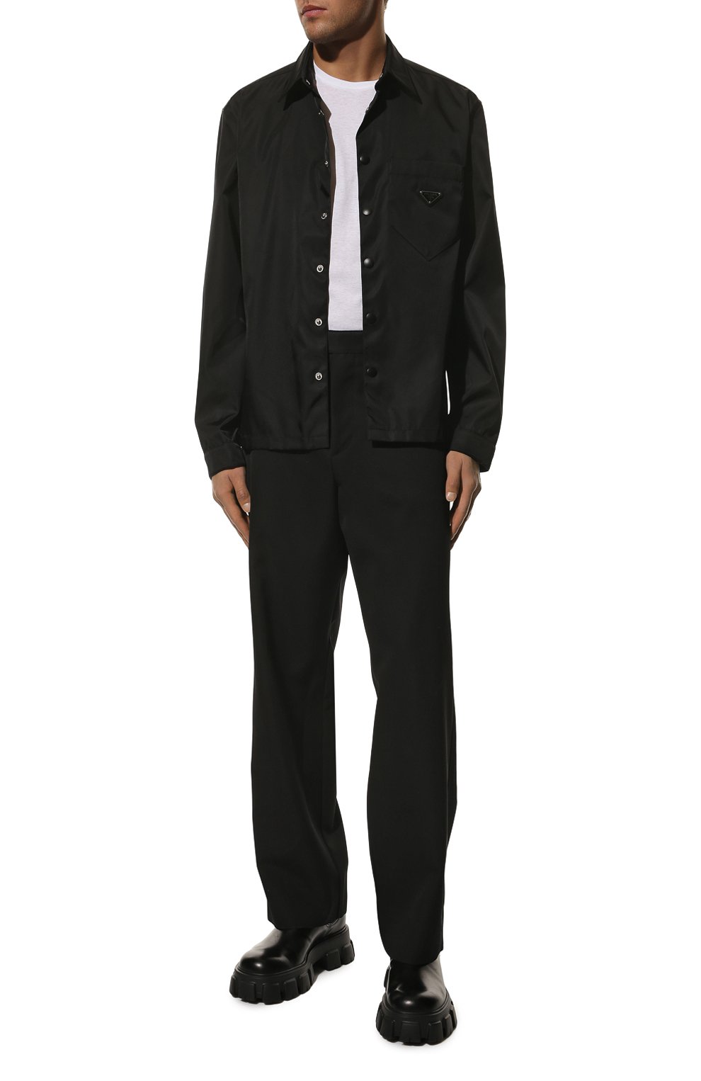 Рубашка PRADA черного цвета по цене 125000 руб., арт. SC514-1WQ8-F0002-202, фото 2 Рубашка PRADA, арт. SC514-1WQ8-F0002-202, фото 2