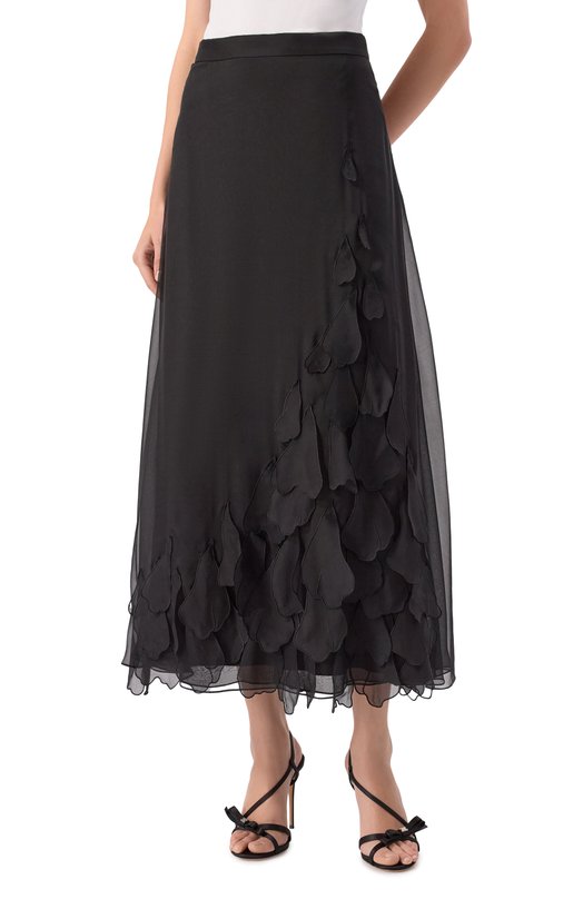 Шелковая юбка YANINA Т-2985 Чёрный  Т-2985 Фото 3