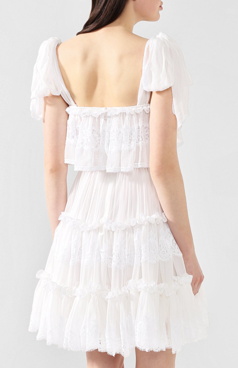 Платье из смеси шелка и хлопка DOLCE & GABBANA, арт. F6C5ST/FU1AT, фото 4