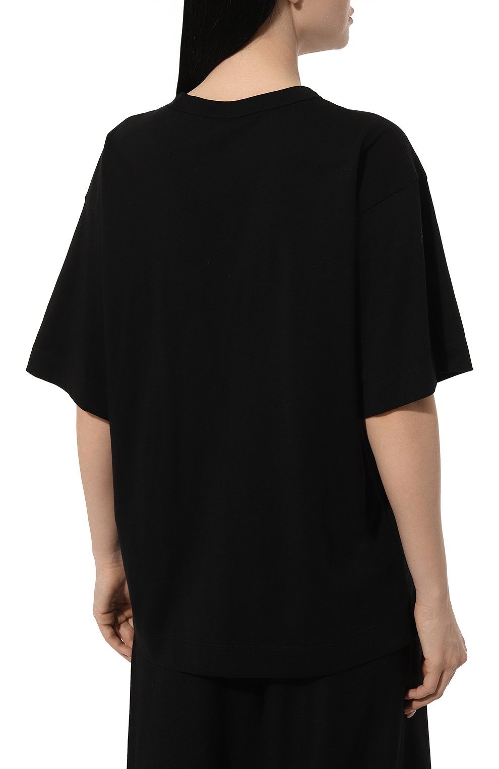 Хлопковая футболка DRIES VAN NOTEN черного цвета по цене 26350 руб., арт. 011102-8600, фото 4 Хлопковая футболка DRIES VAN NOTEN, арт. 011102-8600, фото 4