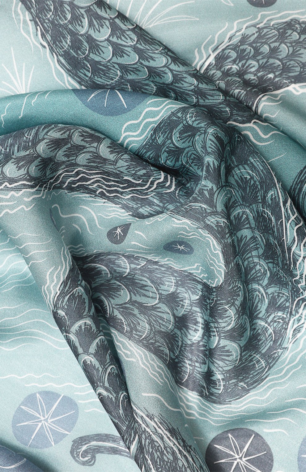 Шелковый платок дракон GOURJI, арт. T27DRBL7R/1, фото 4