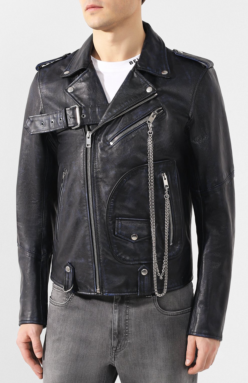 Кожаная куртка DIESEL, арт. 00SMA6/0AAUF, фото 3