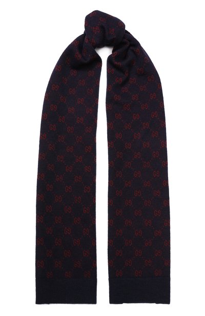 Шерстяной шарф с принтом gg GUCCI, арт. 536662/4G272, фото 1
