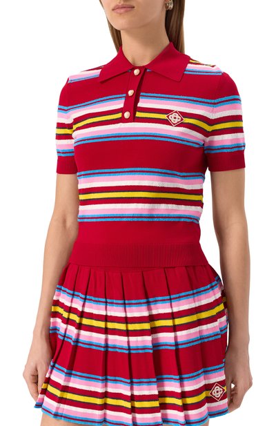 Поло из вискозы и хлопка CASABLANCA, арт. WS25-KW-946-01, фото 3