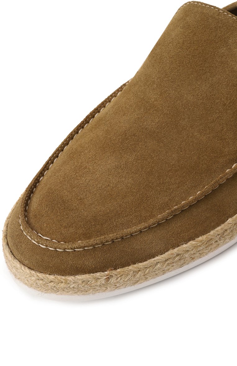 Мужские замшевые лоферы CORNELIANI хаки цвета, арт. 25TM56-2520918 | Фото 7 (Материал внутренний: Натуральная кожа; Нос: Не проставлено; Материал внешний: Натуральная кожа, Замша; Стили: Кэжуэл)