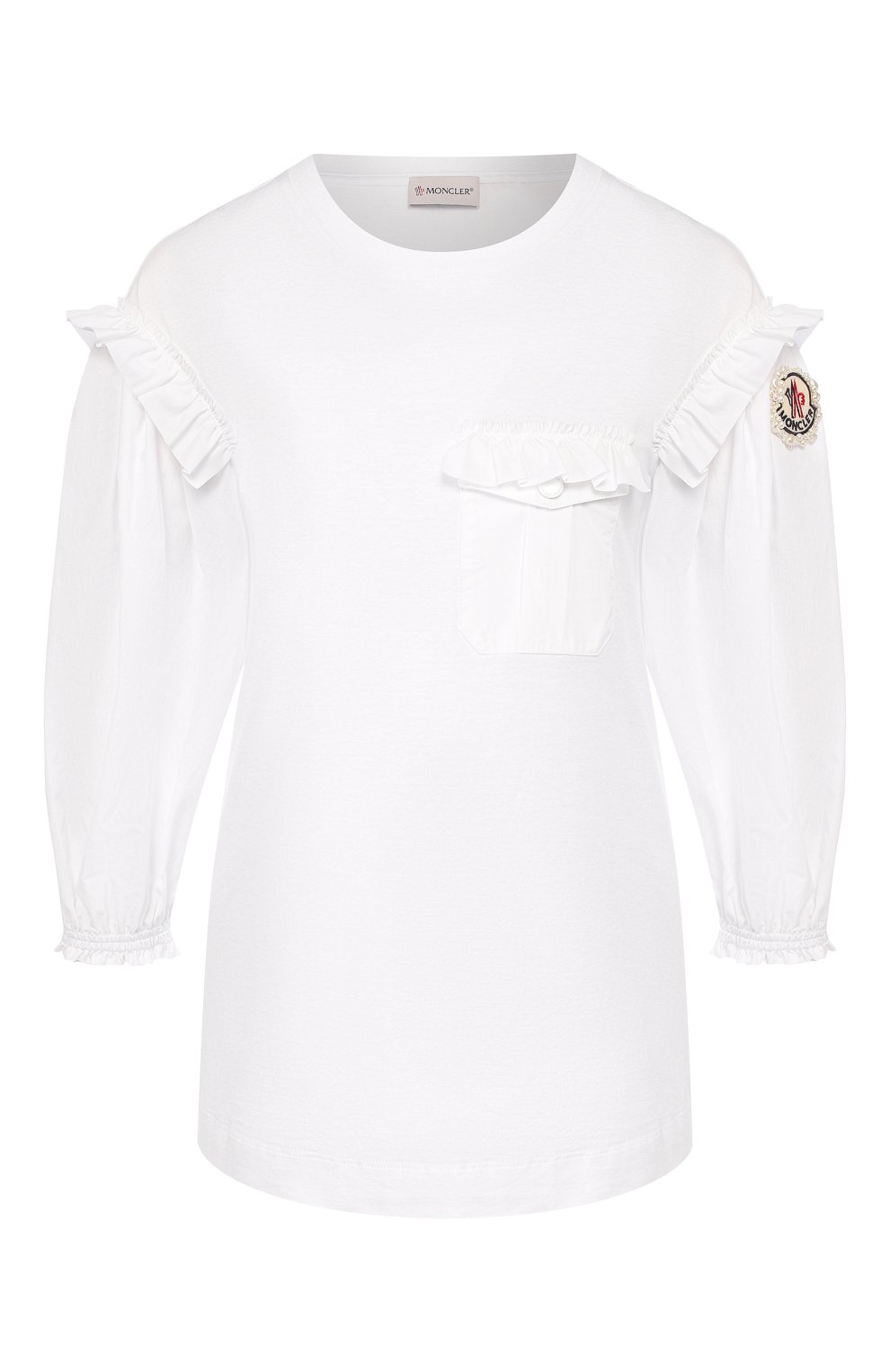 Лонгслив 4 moncler simone rocha MONCLER GENIUS белого цвета по цене 34500 руб., арт. E2-09W-80537-00-829FG, фото 1 Лонгслив 4 moncler simone rocha MONCLER GENIUS, арт. E2-09W-80537-00-829FG, фото 1