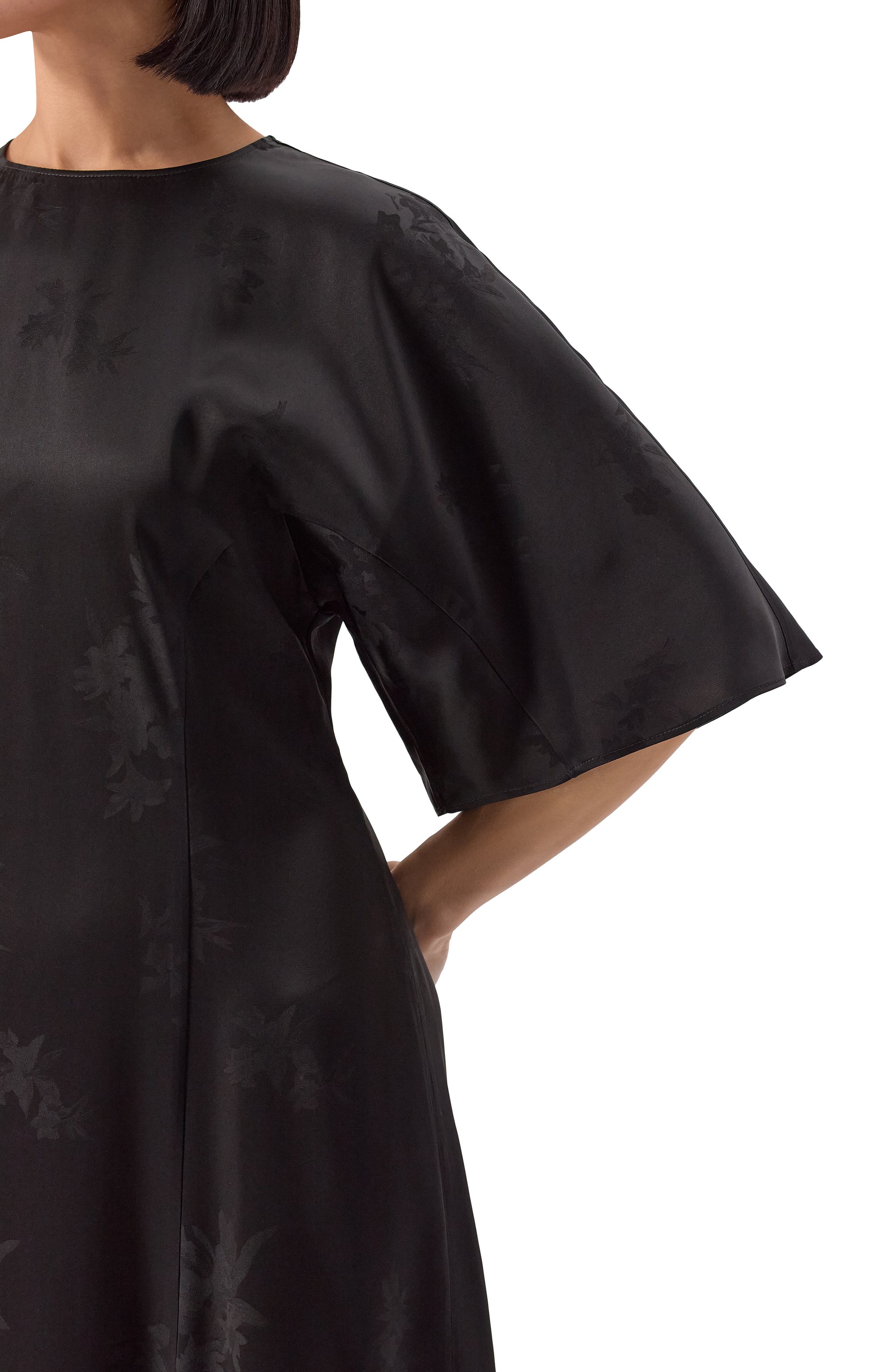 Атласное платье GANNI, арт. W0255/099, фото 5