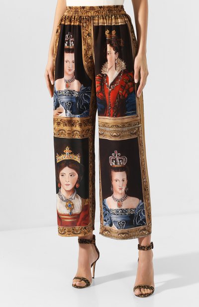Шелковые брюки DOLCE & GABBANA, арт. FTBJ3T/GD025, фото 3