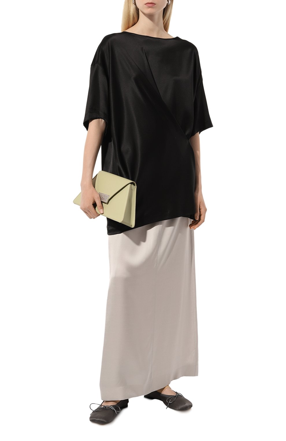 Текстильные балетки anatomic MM6 темно-серого цвета по цене 56950 руб., арт. S59WZ0093/P5560, фото 2 Текстильные балетки anatomic MM6, арт. S59WZ0093/P5560, фото 2