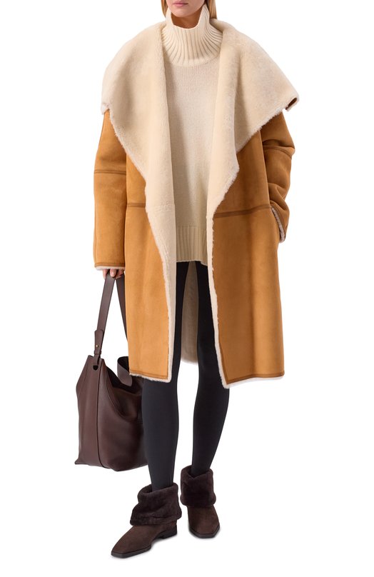 Замшевые ботинки TOTEME 254-WAS0255-LE0116 Коричневый  254-WAS0255-LE0116 Фото 3