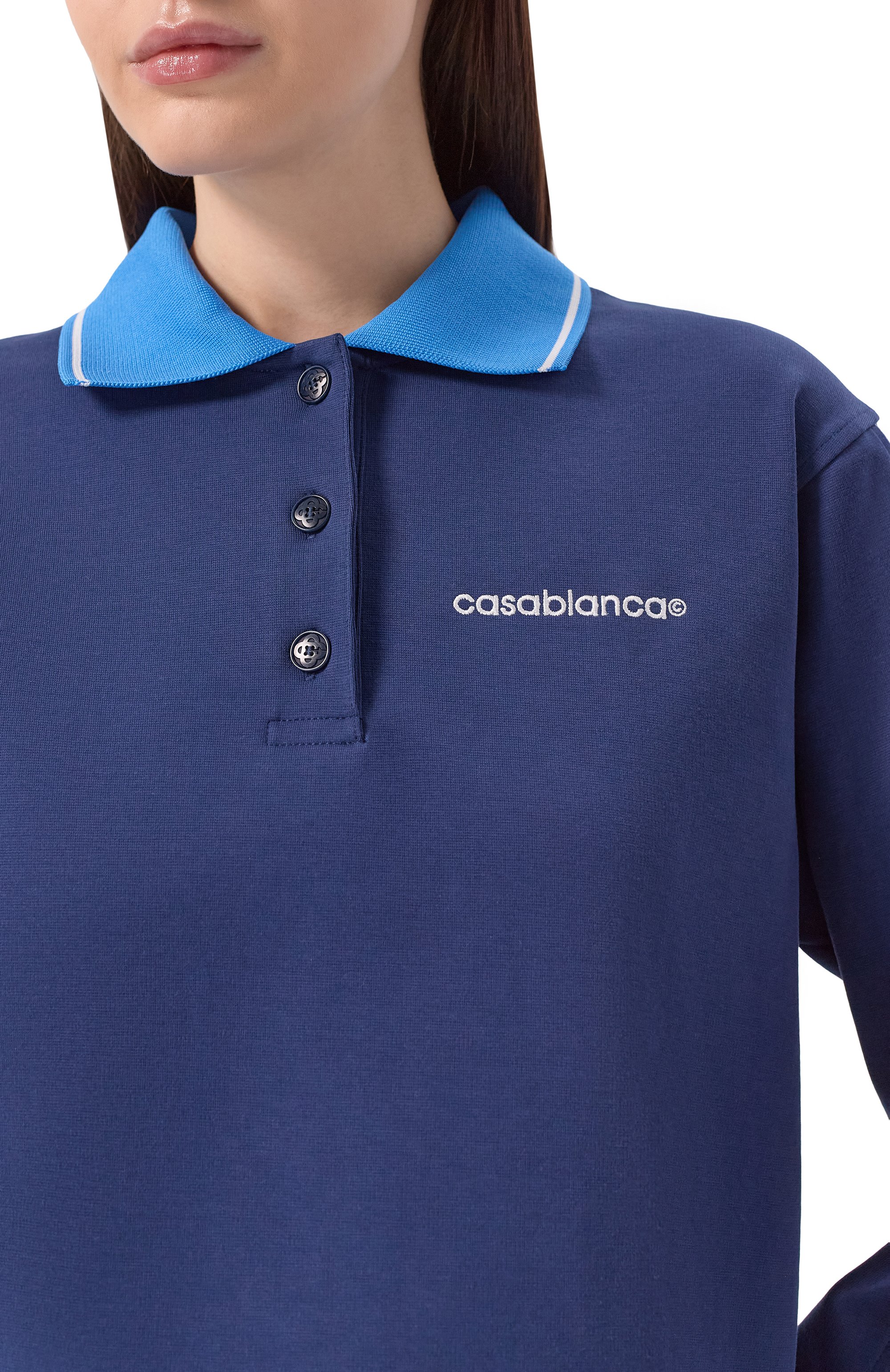 Хлопковое поло CASABLANCA, арт. W-SP26-JTP-462-01, фото 5