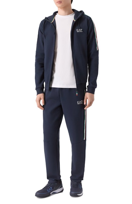 Хлопковая футболка EA7 7M001861/AF12503 Белый  7M001861/AF12503 Фото 2