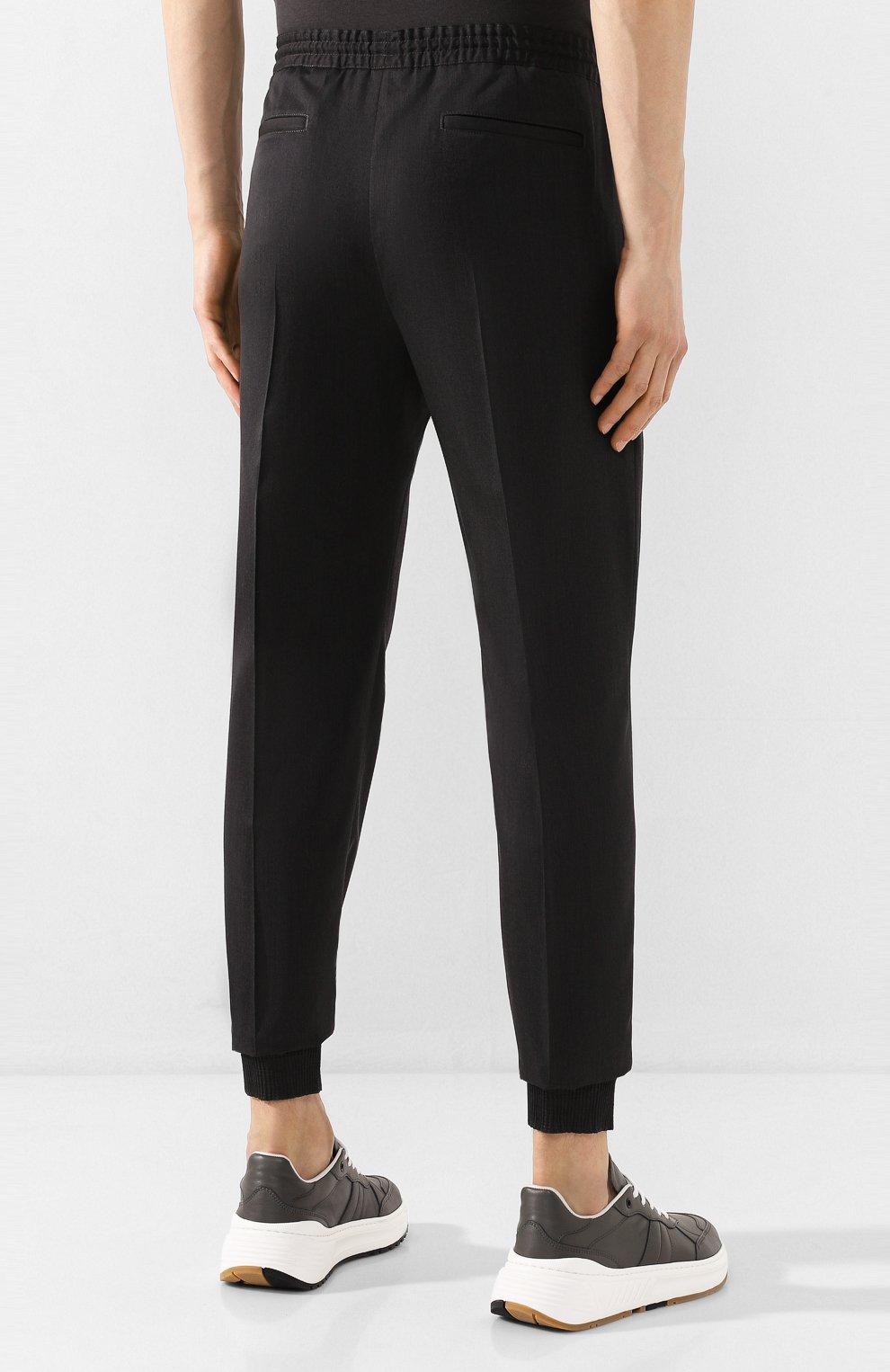 Шерстяные джоггеры BERLUTI темно-серого цвета по цене 78300 руб., арт. R17TCU60-001, фото 4 Шерстяные джоггеры BERLUTI, арт. R17TCU60-001, фото 4